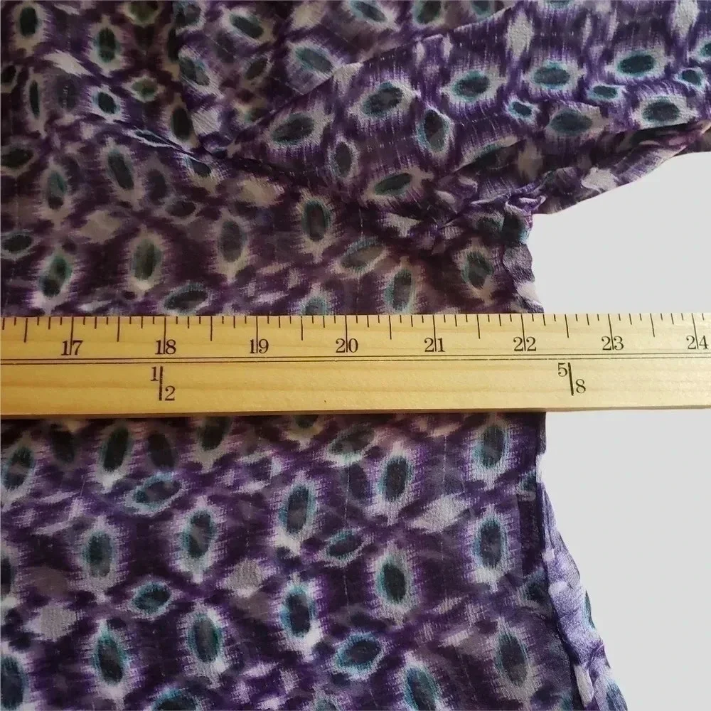 Casual studio women blouse size small purple/green /black